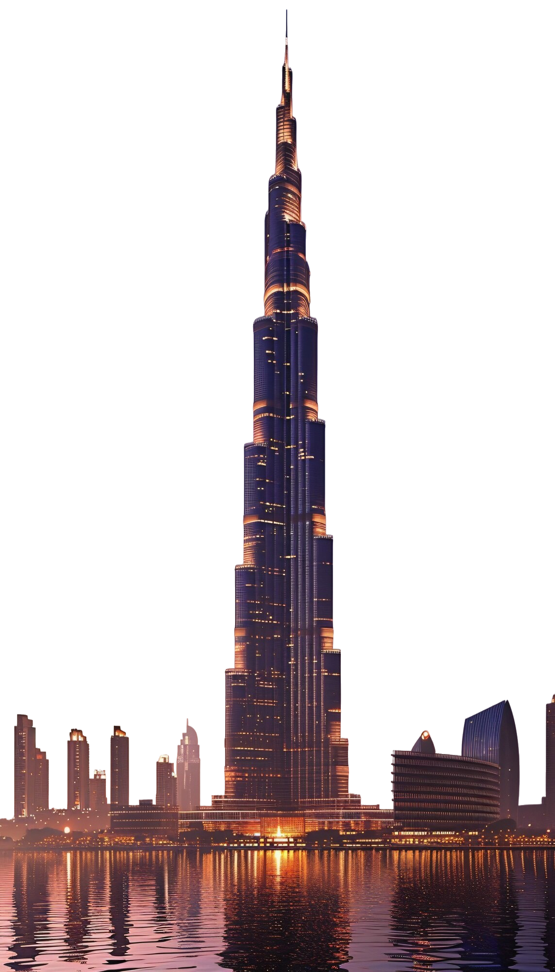 Dubai skyline silhouette